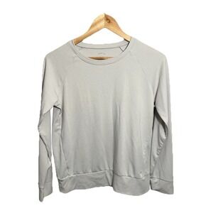 Cozy Earth Top Womens Small Beige Pullover Sweatshirt Shirt Bamboo Blend Stretch